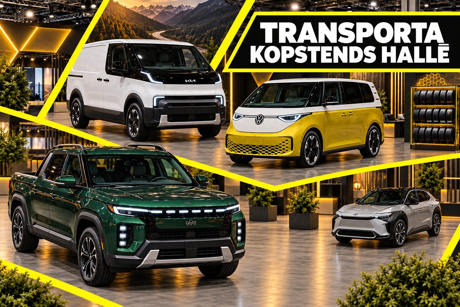 Transporta kopstends hallē – elektroauto darbam, biznesam un ikdienai